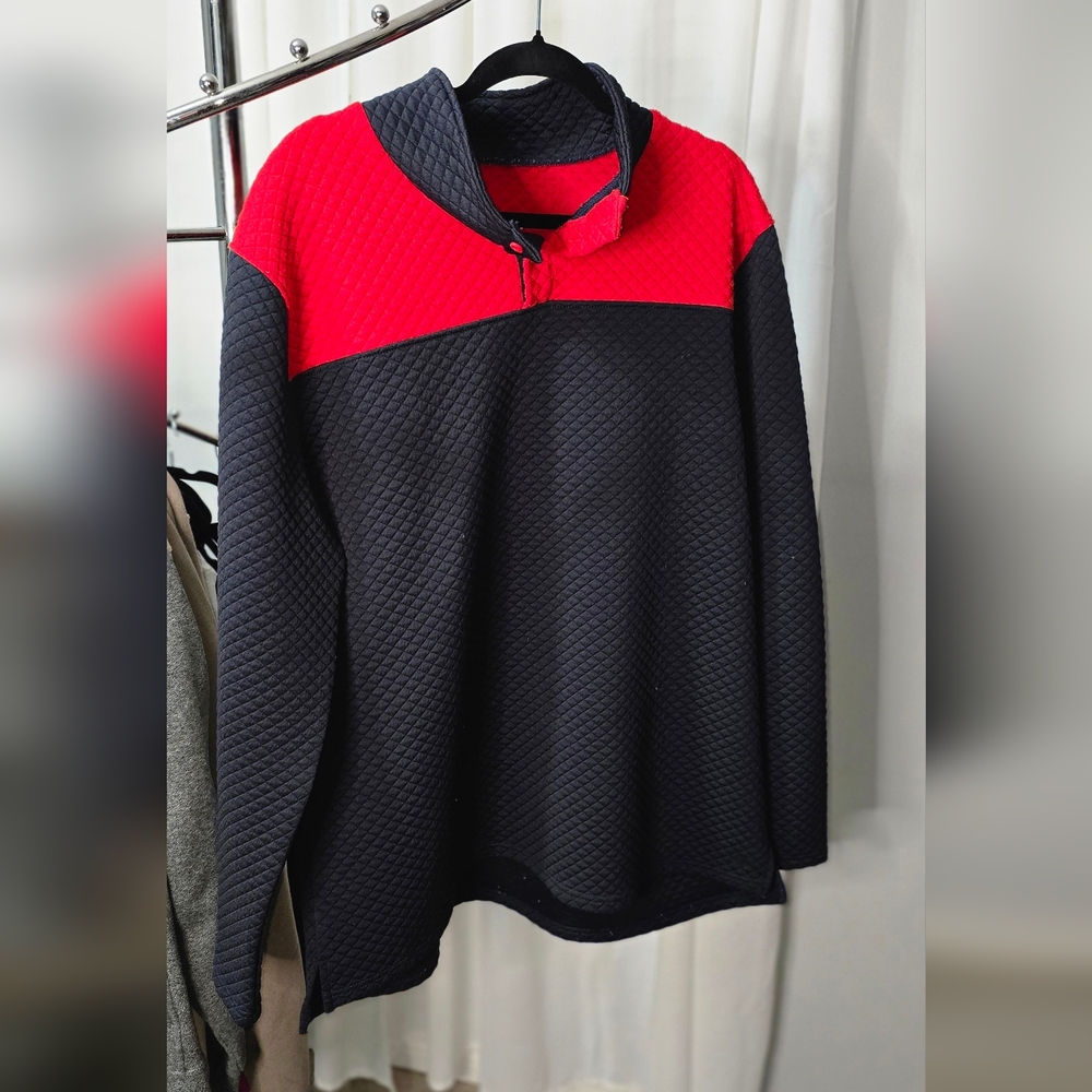 Men's ZYIA Navy/Red Pullover Sweater